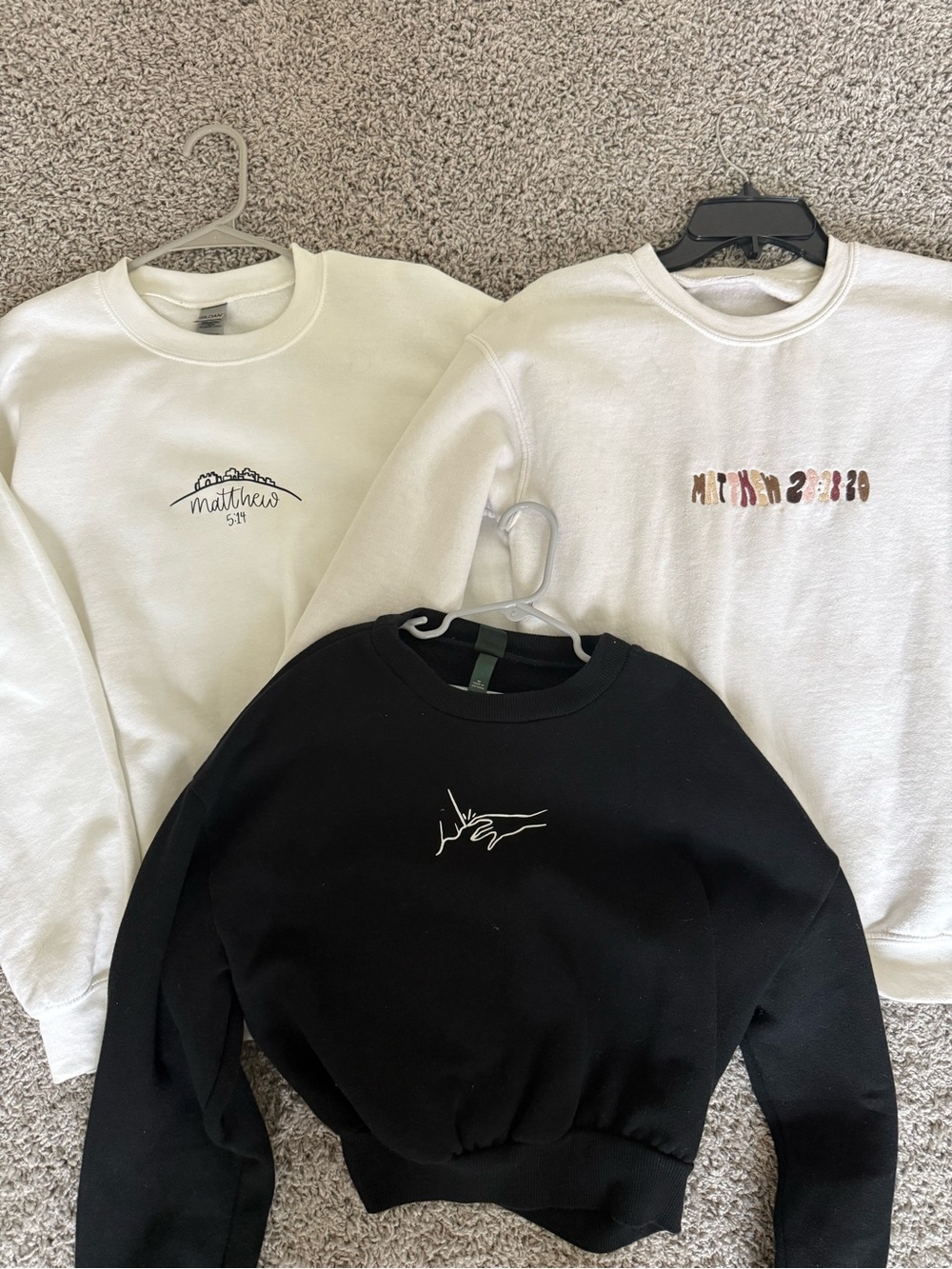 Christian sweatshirt trio